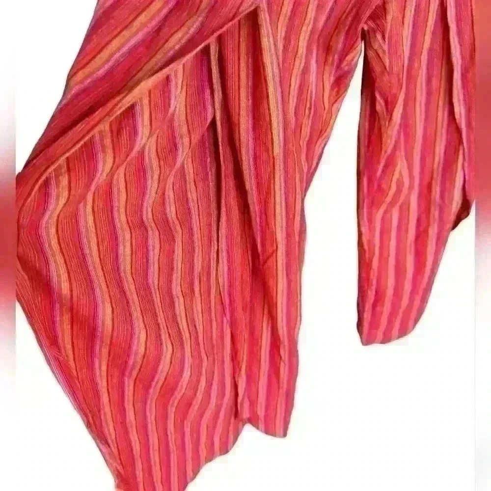 NWOT Anthropologie Drew Linen Blend Striped Jumpsuit Sz Lg - Picture 4 of 7